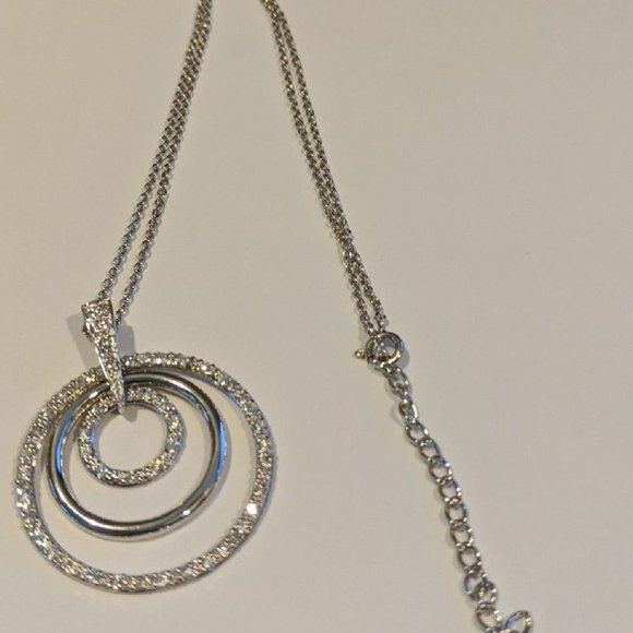 Sterling Silver Circle Necklace - Picture 2 of 4